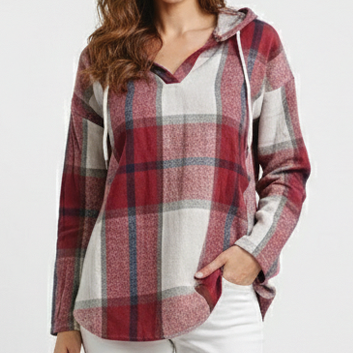 Ruby - Oversized V-Neck Hoodie