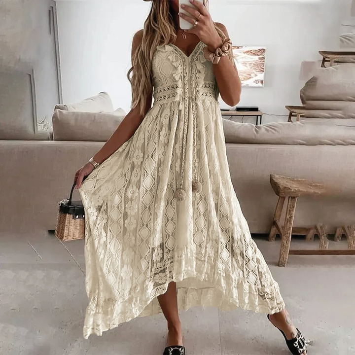 Maya - Boho Lace Maxi Dress
