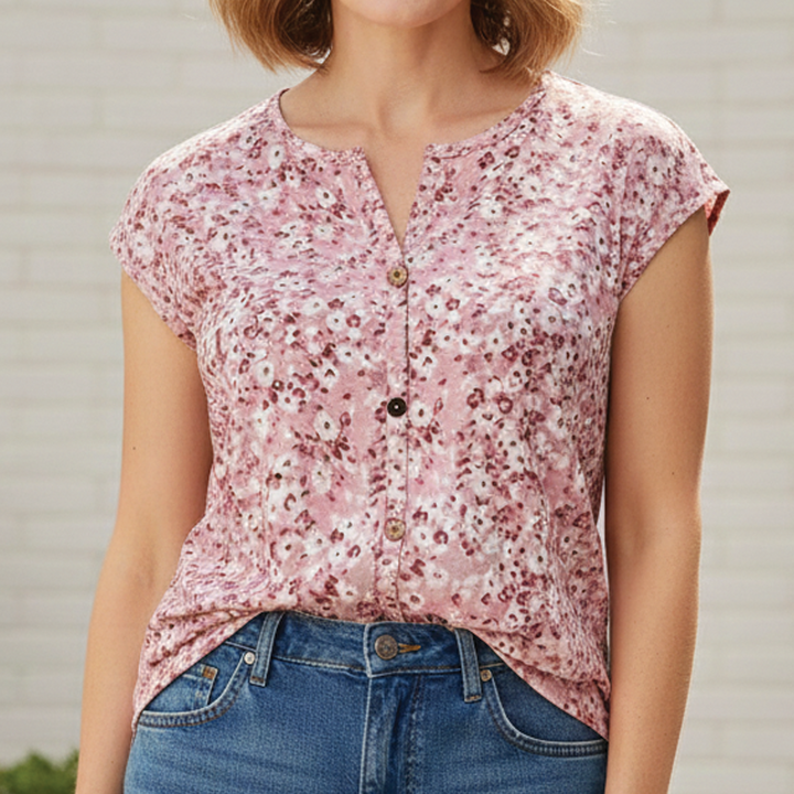 Suzanne - Button-Front Summer Blouse