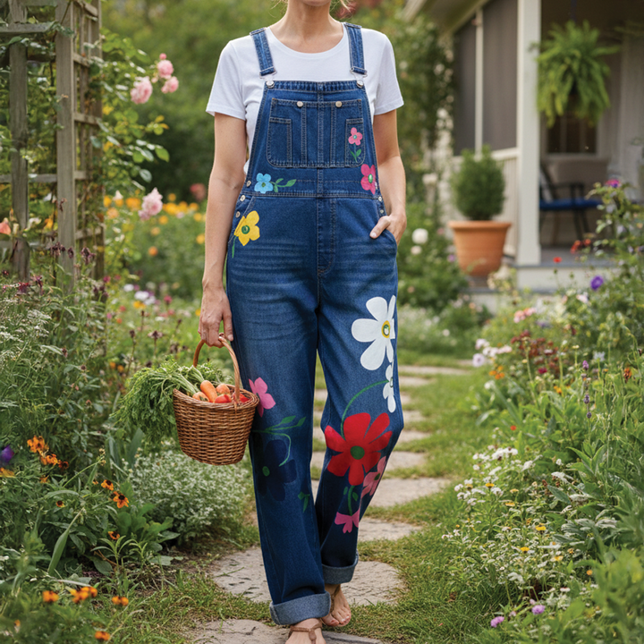 Tracy - Sleeveless Denim Overalls