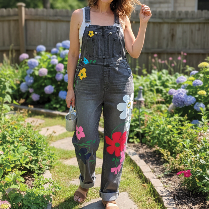 Tracy - Sleeveless Denim Overalls