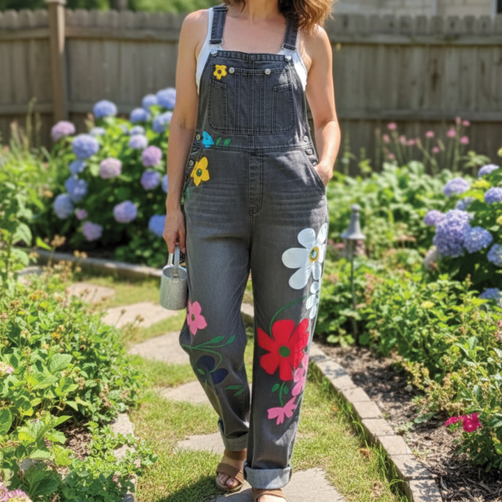 Tracy - Sleeveless Denim Overalls