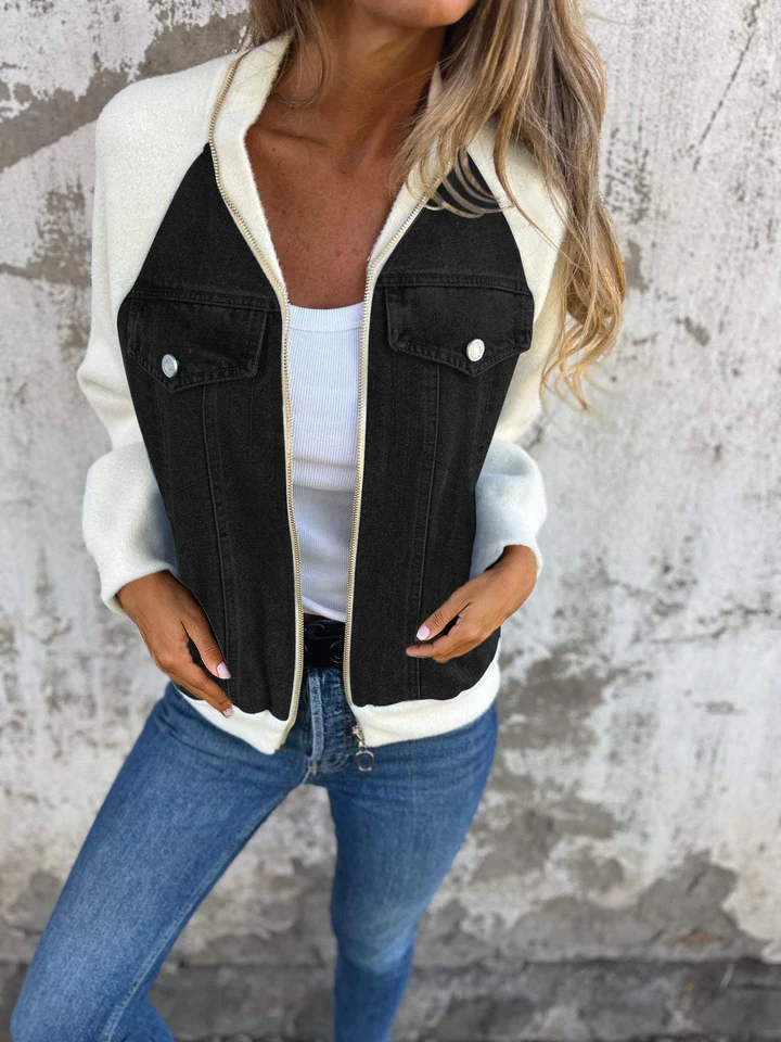 Jill - Zip-Up Denim Jacket