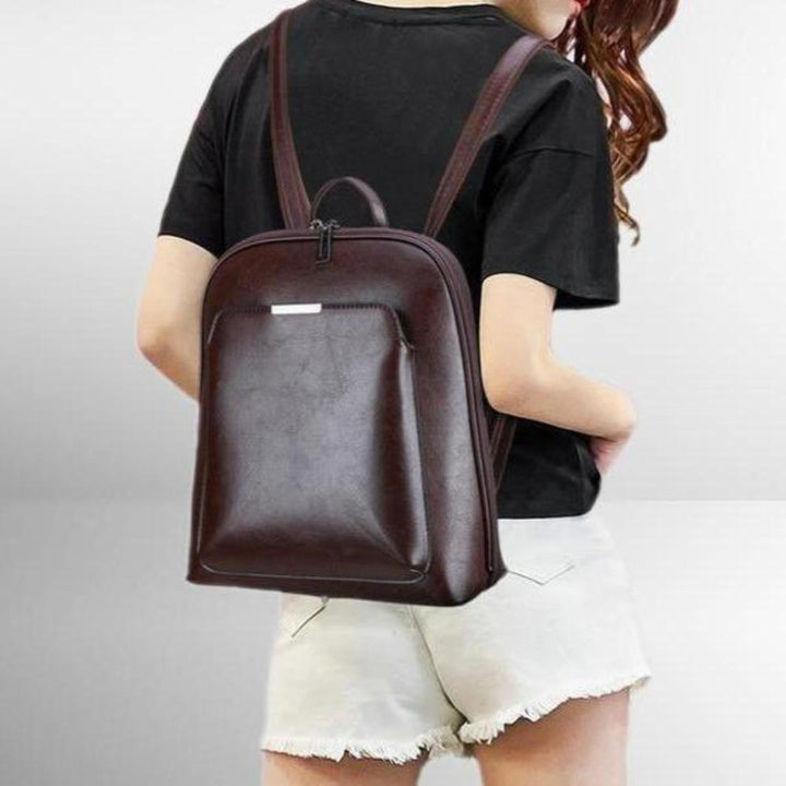 Amanda - Faux Leather Backpack