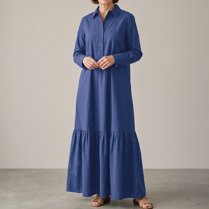 Laura - Tiered Shirt Maxi Dress