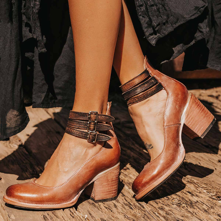 Gina - Block Heel Ankle Shoes