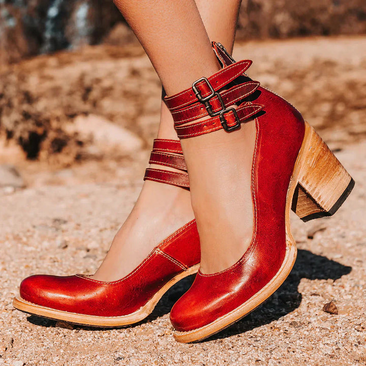 Gina - Block Heel Ankle Shoes
