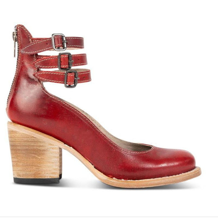 Gina - Block Heel Ankle Shoes
