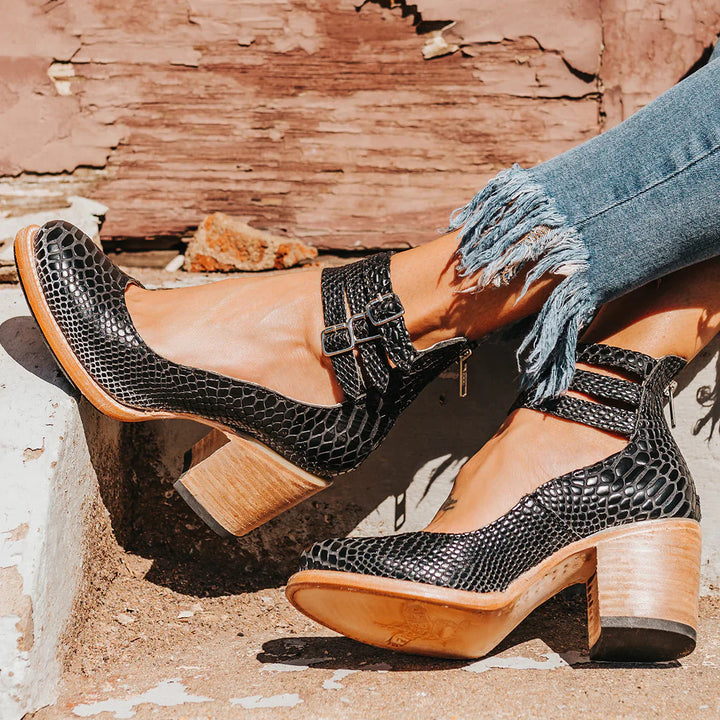 Gina - Block Heel Ankle Shoes