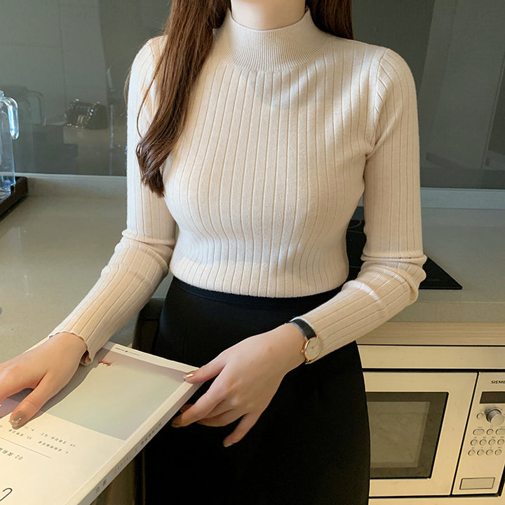 Aurora - Ribbed Turtleneck Top