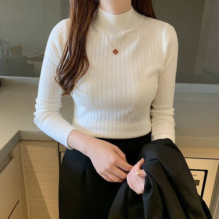 Aurora - Ribbed Turtleneck Top