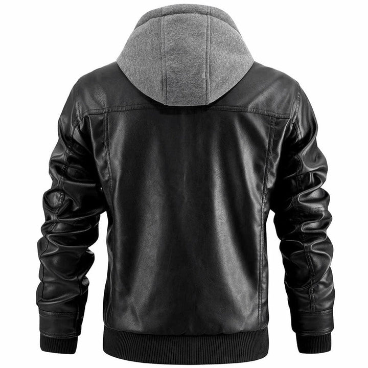 Parker - Leather Hooded Jacket