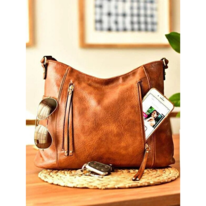 Colleen - Faux Leather Hobo Bag