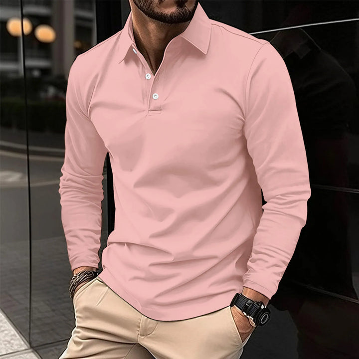 Lucas - Long Sleeve Polo Shirt