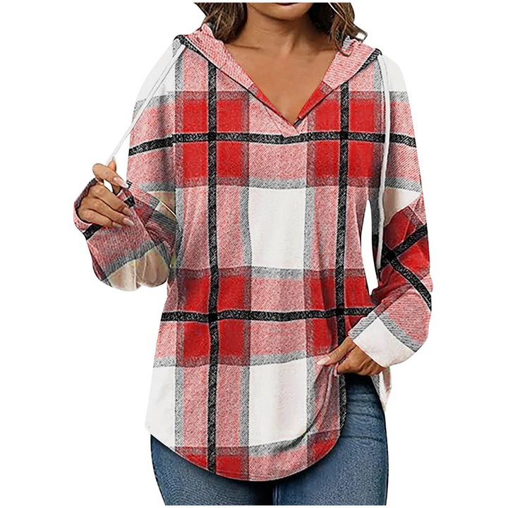 Ruby - Oversized V-Neck Hoodie