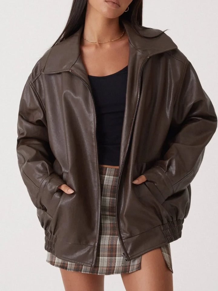 Carol - Oversized Leather Jacket