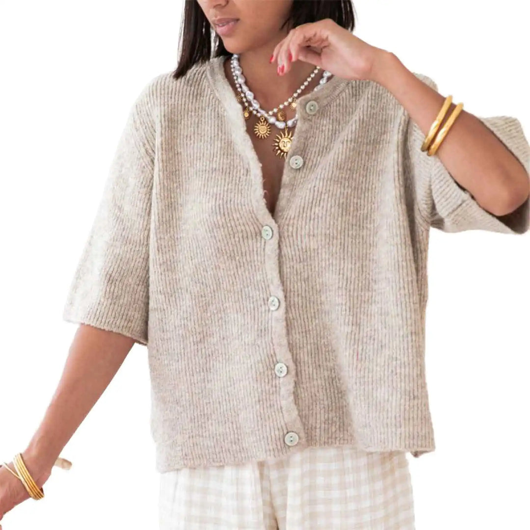 Lisa - Knit Button Cardigan