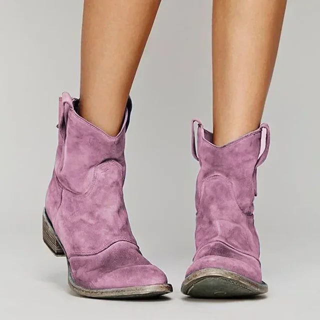 Zoe Western Ankle Boots