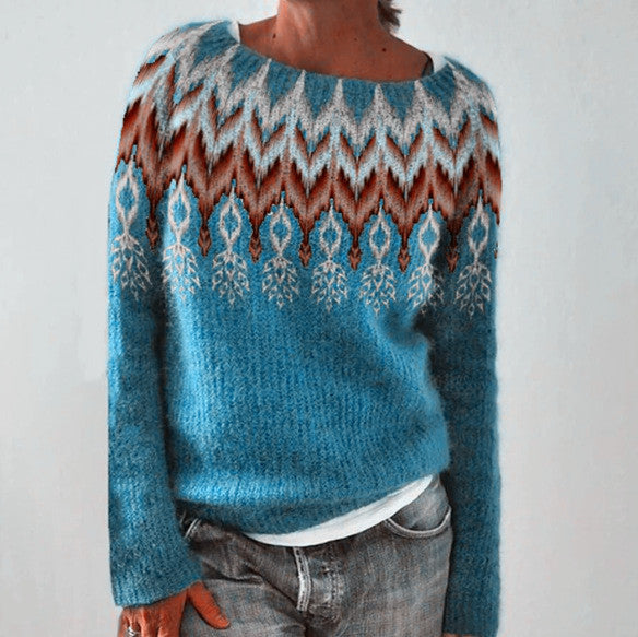 Christina - Patterned Knit Sweater