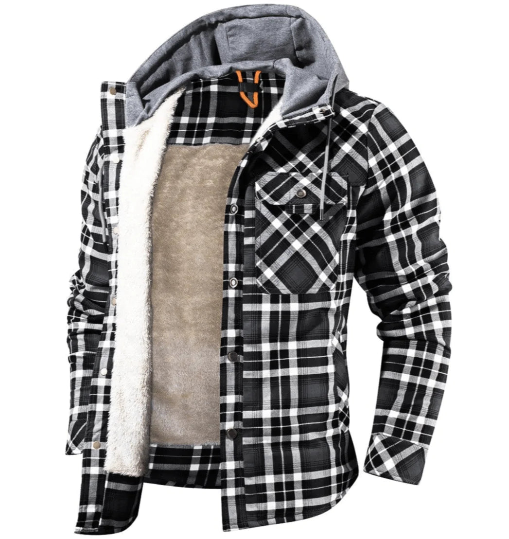 Nolan - Plaid Hoodie Jacket