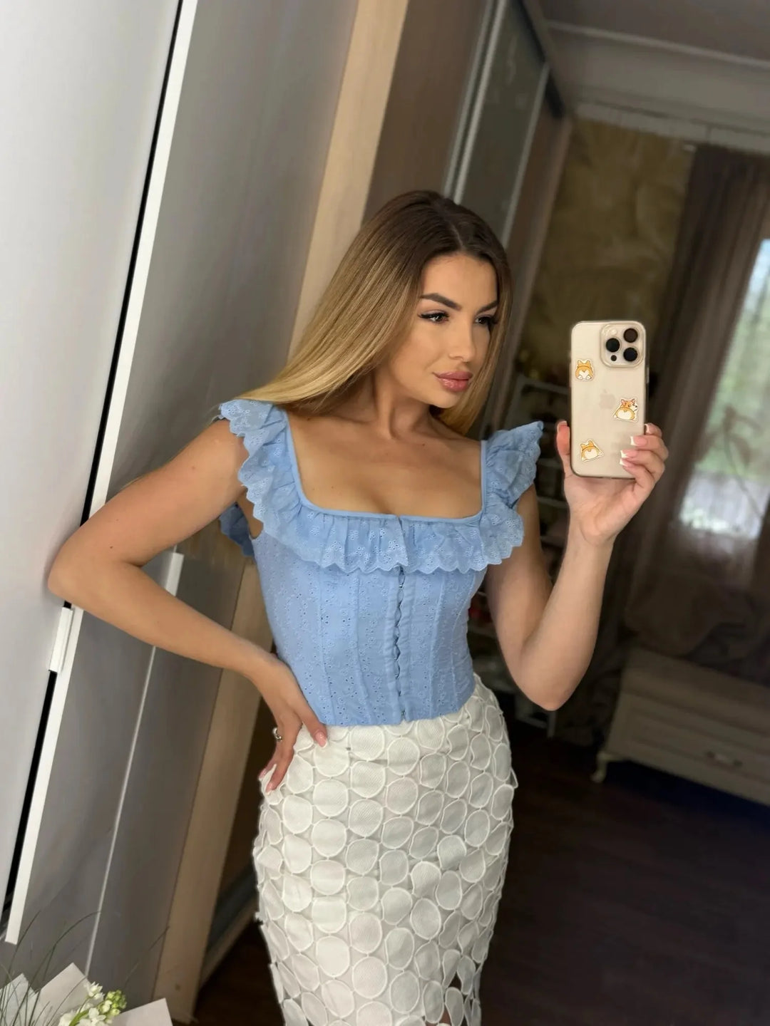 Patricia - Ruffle Corset Top