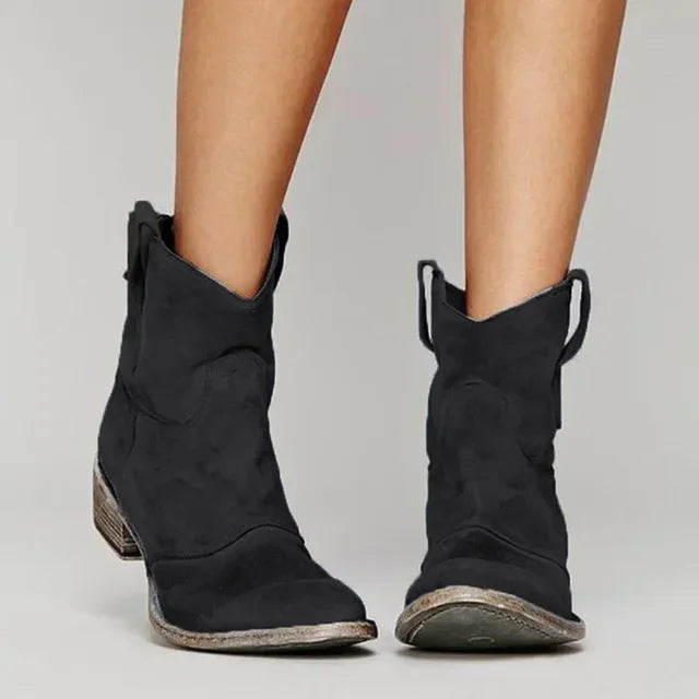 Zoe Western Ankle Boots