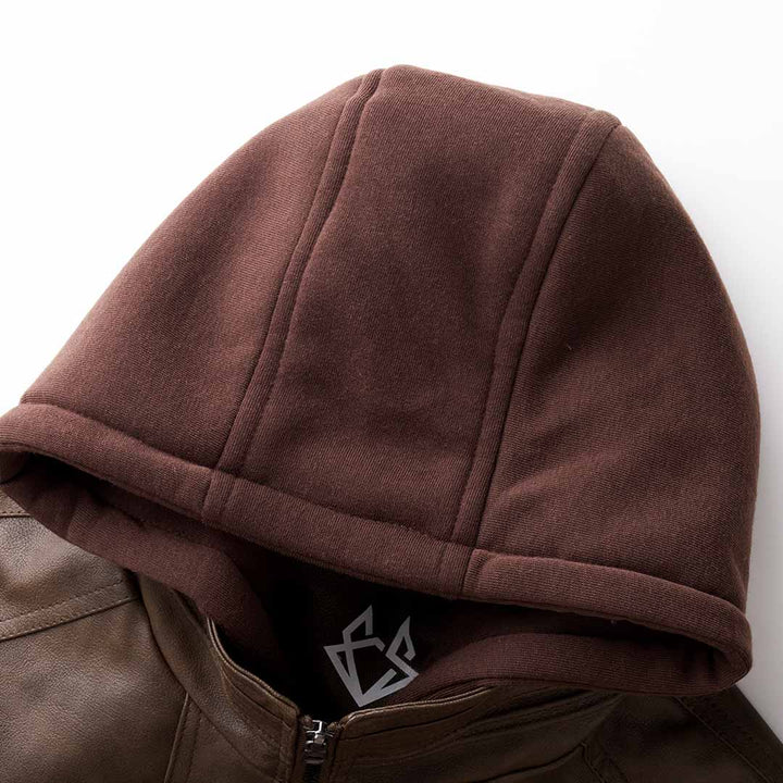 Parker - Leather Hooded Jacket