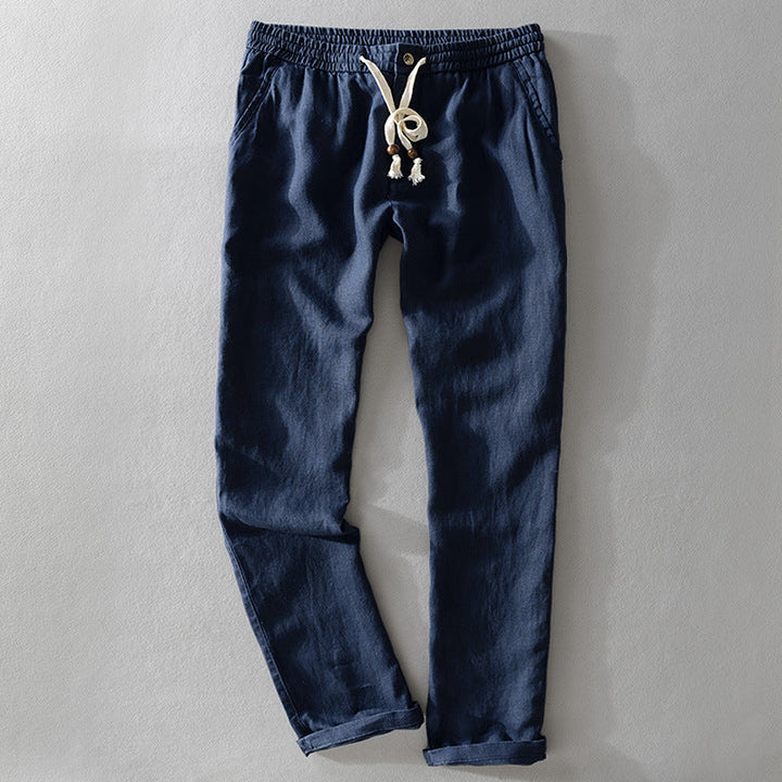 Nolan – Lightweight Linen Drawstring Pants