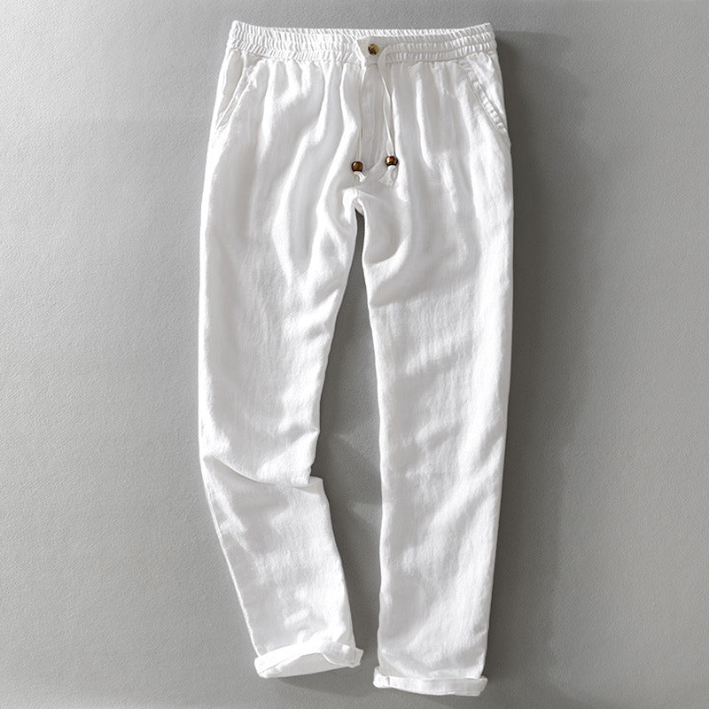 Nolan – Lightweight Linen Drawstring Pants