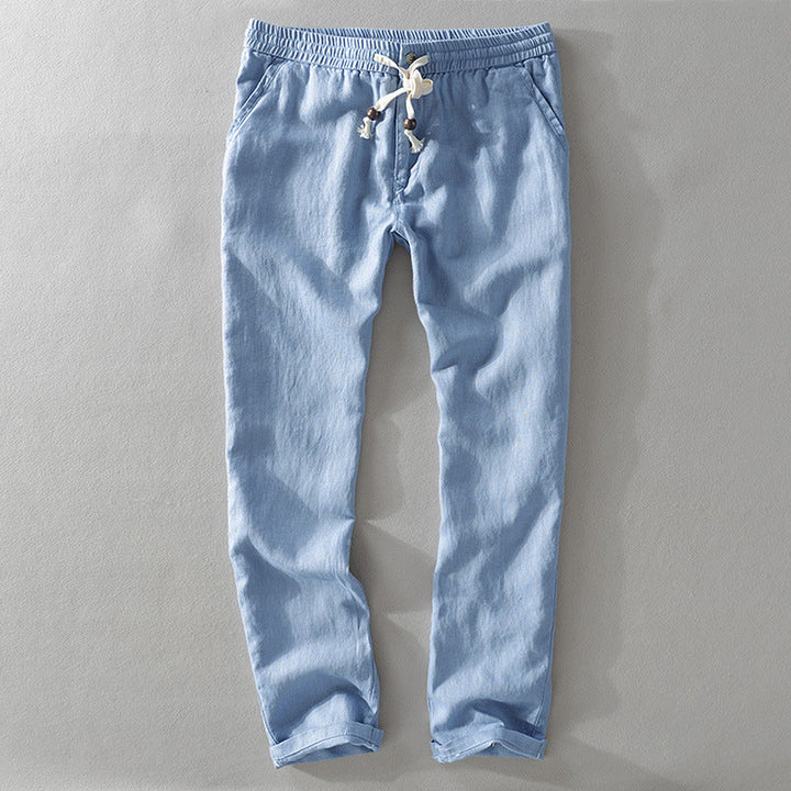 Nolan – Lightweight Linen Drawstring Pants
