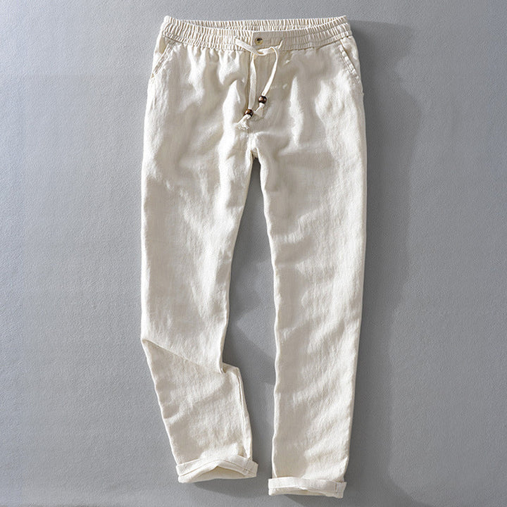 Nolan – Lightweight Linen Drawstring Pants