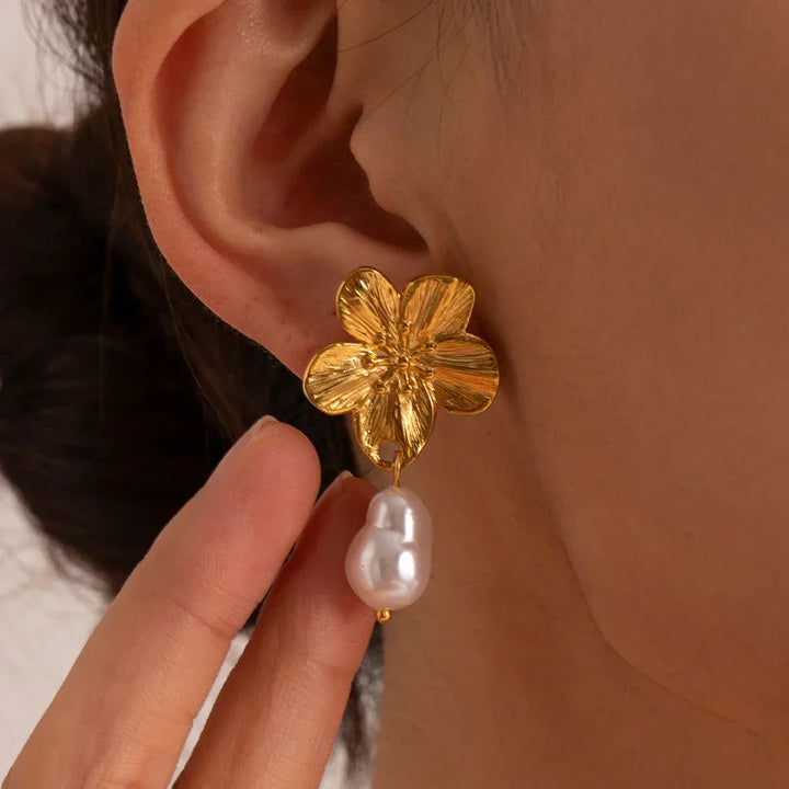 Autumn - Oversized Floral Earrings
