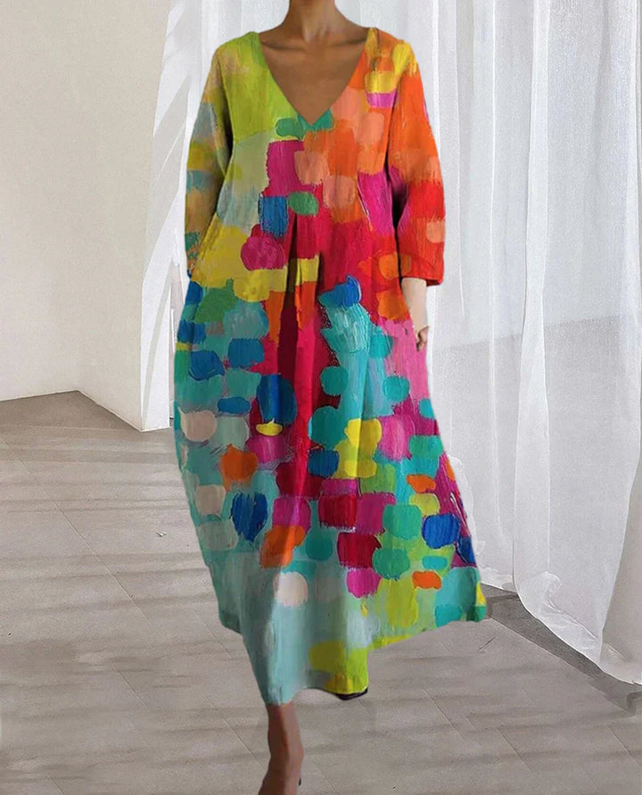 Brenda - V-Neck Midi Dress