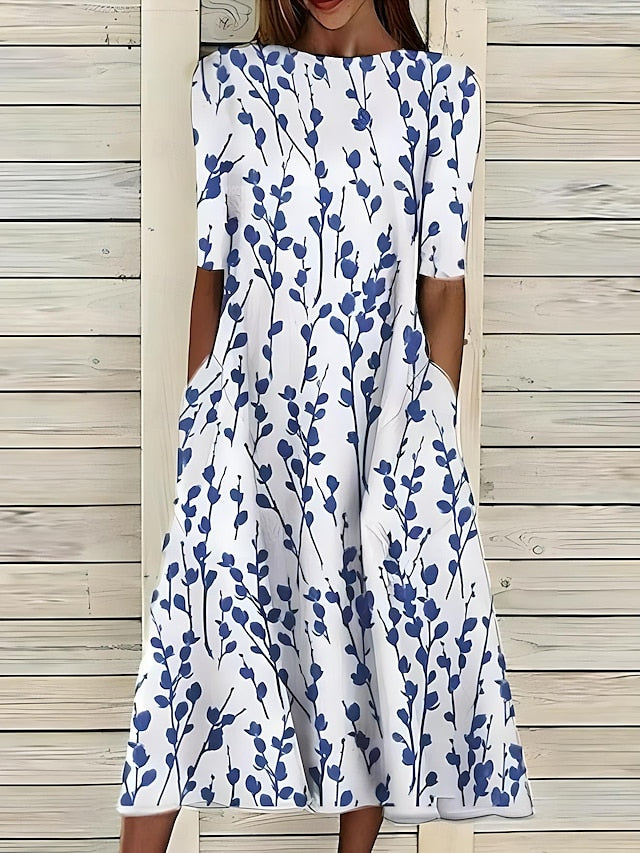 A line casual midi jeans dress main image 0