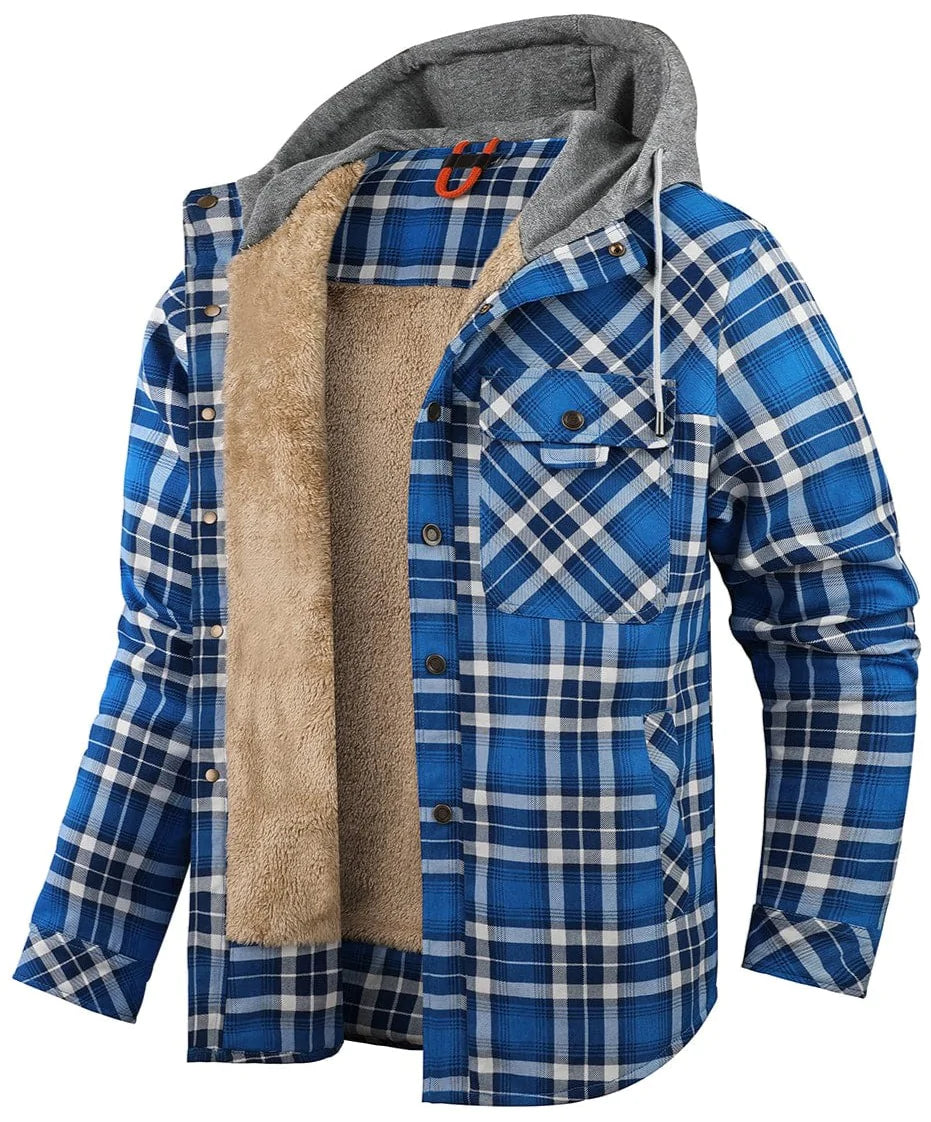 Nolan - Plaid Hoodie Jacket