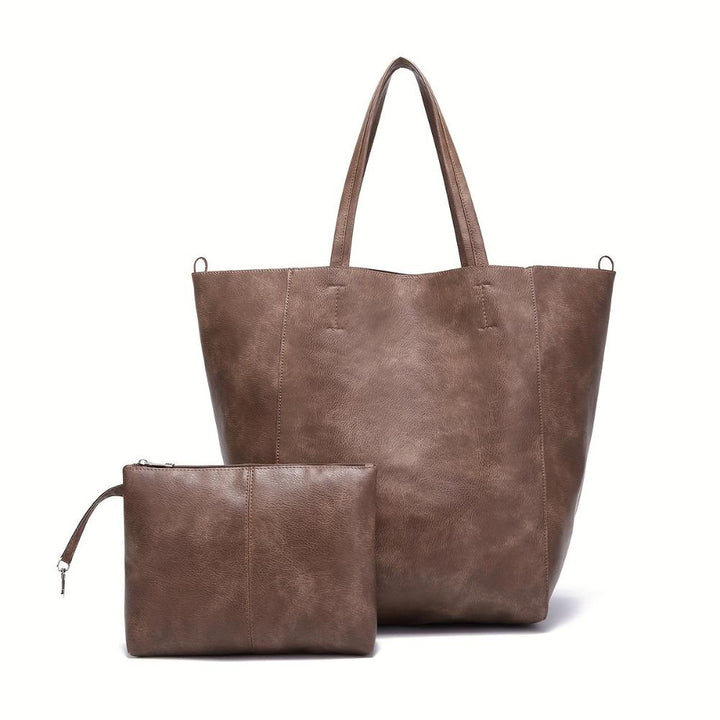 Heather - Faux Leather Tote Bag