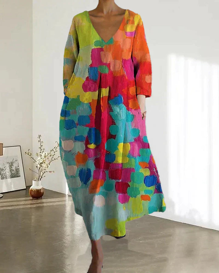 Brenda - V-Neck Midi Dress