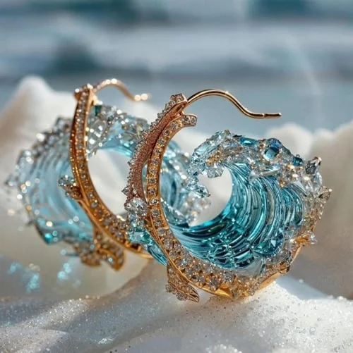 Jessica - Wave Hoop Earrings