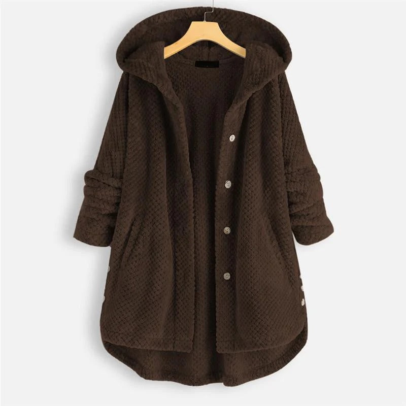 Daniela - Oversized Hooded Fleece Cardigan