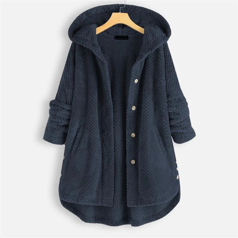 Daniela - Oversized Hooded Fleece Cardigan