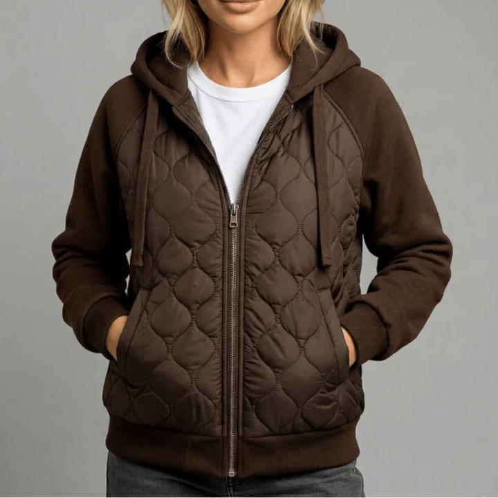 Mia - Quilted Fleece Hoodie Jacket