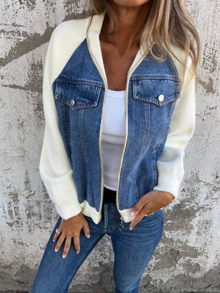 Jill - Zip-Up Denim Jacket