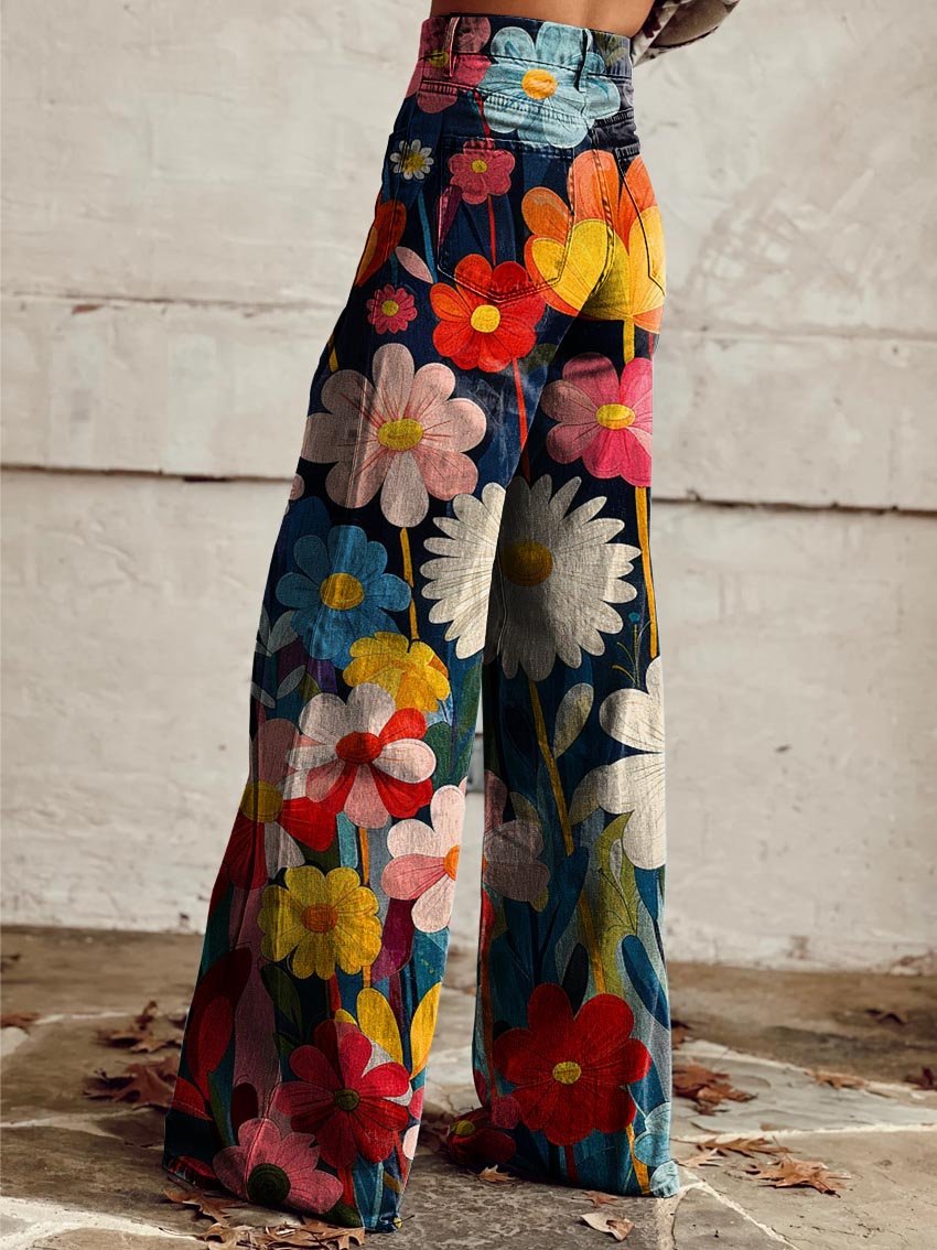 Beth High-Waist Wide-Leg Pants
