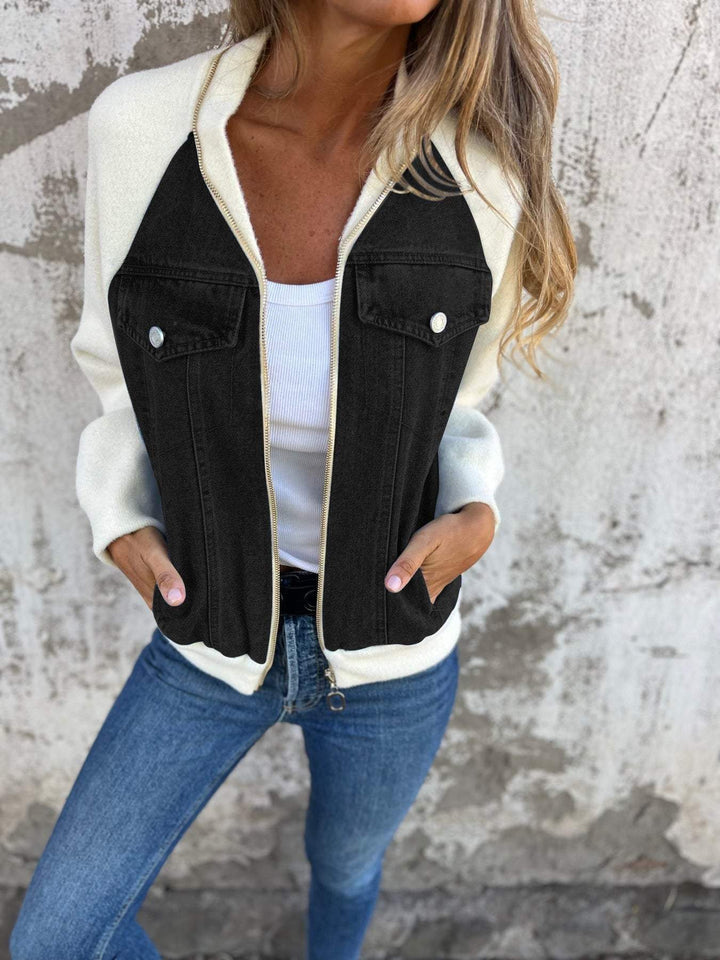 Jill - Zip-Up Denim Jacket