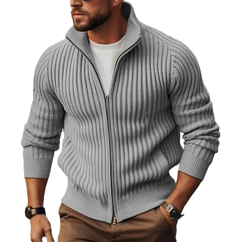 Kayden - Wool Zip Cardigan