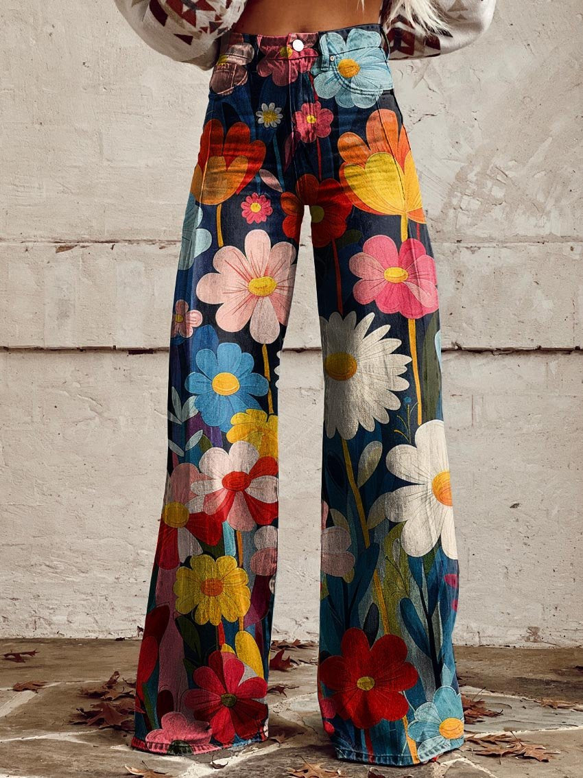 Beth High-Waist Wide-Leg Pants