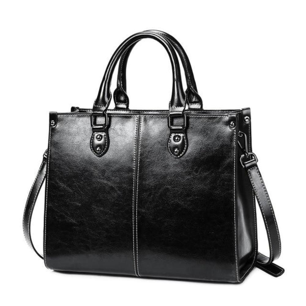 Sally - Structured Faux Leather Handbag