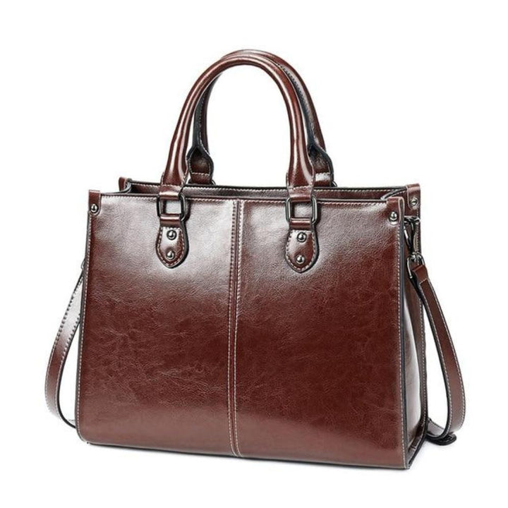 Sally - Structured Faux Leather Handbag