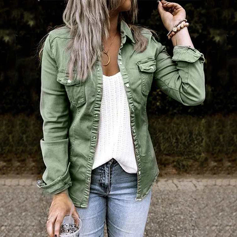 Arya - Lightweight Denim Shirt Jacket