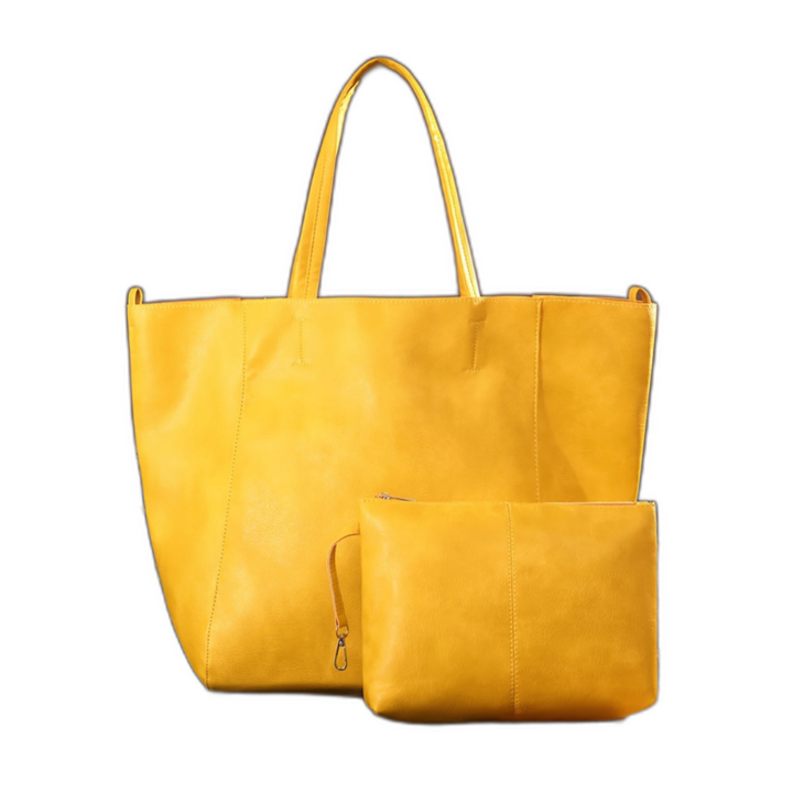 Heather - Faux Leather Tote Bag